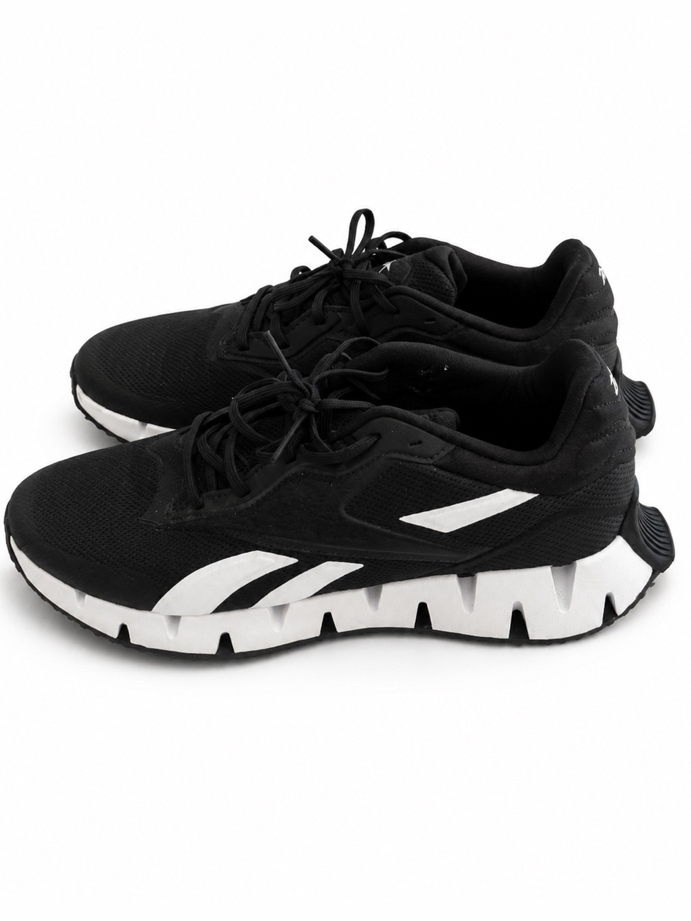 Reebok Mens Black White Running Shoes 10.5